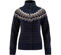 Fjall Raven - Cardigan épais en laine - Övik Knit Cardigan W Dark Navy pour Femme en Coton - Taille S Navy S