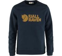 Fjällräven Pull Logo manches longues coton organique bleu marine et marron XL