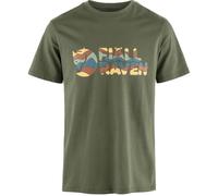 FJALLRAVEN Multicolor Logo Tshirt M - Homme - Vert - taille M- modèle 2025