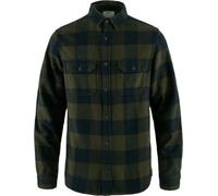 FJALLRAVEN Övik Heavy Flannel Shirt, Deep Forest-Dark Navy, Large Homme