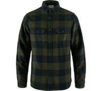 FJALLRAVEN Övik Heavy Flannel Shirt, Deep Forest-Dark Navy, Large Homme