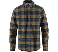 Chemise Fjällräven Singi Heavy Flannel manche longue bleu marine marron - S
