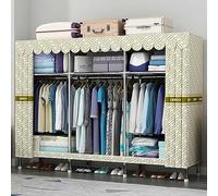 FJAUOQ Armoire De Rangement Garde-Robe Pliable en Tissu Intissé Garde-Robe Penderies pour Chambre D'Adulte Penderies Repliables Transportable Garde-Robe,008,130x45x170cm