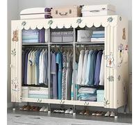 FJAUOQ Armoire De Rangement Garde-Robe Pliable en Tissu Intissé Garde-Robe Penderies pour Chambre D'Adulte Penderies Repliables Transportable Garde-Robe,010,195x45x170cm