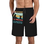 FJAUOQ Bigfoot Short de bain pour homme à séchage rapide et élastique réglable Taille M/L/XL/XXL/XXL, Go Outside Worst Case Scenario Bigfoot Kills You, M