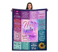 FJAUOQ Cadeaux pour nièce de la part d'une tante - Couverture de Saint-Valentin pour nièce - Cadeau d'anniversaire pour nièce de la part d'une tante - Cadeau d'anniversaire pour nièce de la part d'une