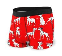 FJAUOQ Caleçon Classique pour Hommes Mignon Dalmatien nouveauté Boxer Shorts sous-vêtements imprimés Boxer Extensible avec Pochette