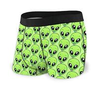 FJAUOQ Caleçon Classique pour Hommes Vilain Mignon Alien nouveauté Boxer Shorts sous-vêtements imprimés Boxer Extensible avec Pochette