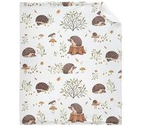 FJAUOQ Couverture à emmailloter super douce pour bébé, motif hérisson, couverture de réception pour poussette, couverture pour berceau, 101,6 x 76,2 cm pour bébé/chiot
