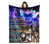 FJAUOQ Couverture en flanelle ultra douce et légère - Cadeau pour frère - 127 x 152,4 cm