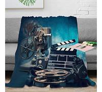 FJAUOQ Couverture pour canapé - Accessoires de production cinématographique vintage sur le thème du cinéma 3D - Couverture légère et douce pour canapé - 150 x 200 cm