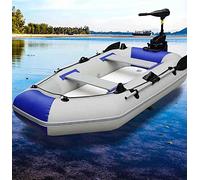 FJAUOQ Ensemble De Bateau Gonflable pour Radeau De Canot Pneumatique avec Avirons Et Pompe en Aluminium Bateau De Pêche,330x140cm