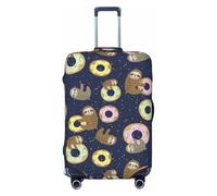 FJAUOQ Housse de protection lavable avec motif paresseux et donut - Convient aux bagages de 45,7 à 81,3 cm (valise non incluse), Comme indiqué sur la photo, L