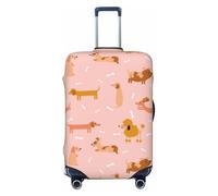 FJAUOQ Housse de protection lavable pour valise de voyage avec motif chien chiot mignon convient aux bagages de 45,7 à 81,3 cm (valise non incluse), Comme indiqué sur la photo, L