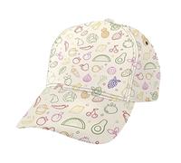 FJAUOQ Légumes Fruits Aliments Biologiques Chapeau de Soleil Casquette de Baseball Réglable Drôle White-Eye Bird and Sunflower Caps Classique Mode Imprimer Twill Trucker Chapeaux pour Femmes Hommes