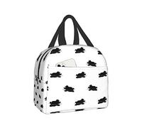 FJAUOQ Mignon petit ours noir natation sac à lunch pour femmes hommes boîte à lunch isotherme pour adulte réutilisable sac fourre-tout pour le travail pique-nique école voyage
