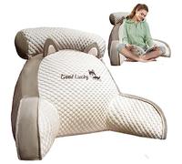 FJAUOQ Oreiller de Lecture avec Accoudoirs Coussin de Lecture Coussin Support Lombaire Oreiller de Lecture de lit Confort Et Ergonomie Coussin Cale Dos Canapé pour Lit Fauteuil Canape,004,65x45cm