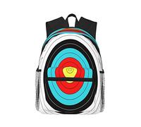 FJAUOQ Sac à dos de voyage pour garçons filles enfants, Bullseye cible tir à l'arc sur sacs à dos enfants sac d'école cartable sac à dos pour hommes femmes