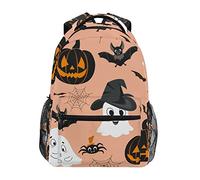 FJAUOQ Sac à dos d'école pour garçons et filles Motif Halloween, Comme indiqué sur la photo, taille unique