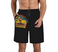 FJAUOQ Short de plage pour homme - Séchage rapide - Short athlétique d'été fin et respirant - Taille M/L/XL/XXL/XXL, I Just Really Like Love Excavator2, 3XL