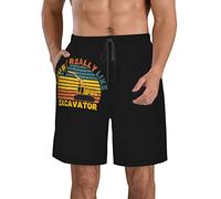 FJAUOQ Short de plage pour homme - Séchage rapide - Short athlétique d'été fin et respirant - Taille M/L/XL/XXL/XXL, I Just Really Like Love Excavator1, XL