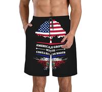 FJAUOQ Short de plage pour homme - Séchage rapide - Short athlétique fin respirant réglable élastique - Taille M/L/XL/XXL/XXL, Cultivé aux États-Unis avec des racines du Costa Rica, 3XL