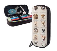 FJAUOQ Trousse à crayons de grande capacité avec imprimé léopard guépard simple pour bureau, voyage, Race de chien., Taille unique, trousse à crayons