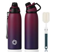 Fjbottle Gourde Isotherme avec Couvercle Magnétique - 400ml/600ml/800ml/1L/1.5L - Bouteille Isotherme Étanche sans BPA, Gourde Inox Bouche Standard, Gourde Enfant pour Sport, Gym, Voyage