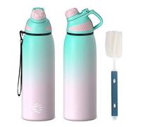 Fjbottle Gourde Isotherme avec Couvercle Magnétique - 400ml/600ml/800ml/1L/1.5L - Bouteille Isotherme Étanche sans BPA, Gourde Inox Bouche Standard, Gourde Enfant pour Sport, Gym, Voyage
