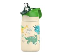 FJbottle Gourde Isotherme Enfant avec Paille 350ML, Bouteille Isotherme sans BPA Tritan, Bouteille d'eau Réutilisable, Jaune
