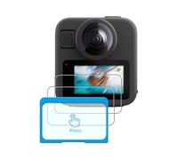 FJIASTB Lot de 2 films de protection d'écran pour caméra d'action GoPro MAX 2, film en verre trempé 9H avec outils faciles à installer