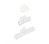 FJISD 6/10/16 cm 4/8 pièces Clips de Sac Alimentaire Blancs Clips de scellage en Plastique Robustes pour Garder Les Aliments Frais Clips Polyvalents réutilisables pour Les collations Cuisine