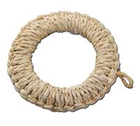 FJISD Sets de Table tissés 15/19/24 cm, Sets de Table Ronds en rotin, Sets de Table en cosse de maïs en Osier, Ensemble de Sets de Table tressés antidérapants pour Assiette à dîner