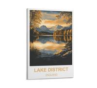 FJIWECWSQ Poster de voyage vintage Lake District Angleterre 20 x 30 cm