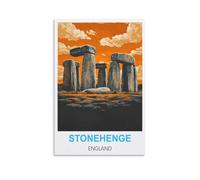 FJIWECWSQ Stonehenge Affiche de voyage vintage Angleterre 20 x 30 cm