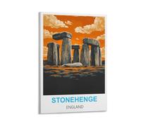 FJIWECWSQ Stonehenge Affiche de voyage vintage Angleterre 30 x 45 cm