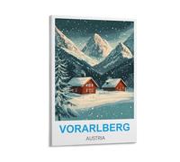 FJIWECWSQ Vorarlberg Poster de voyage vintage Autriche 60 x 90 cm
