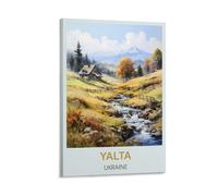 FJIWECWSQ Yalta Ukraine Affiche de voyage vintage 30 x 45 cm Impression sur toile