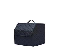 FJIXUO Boîte de rangement coffre voiture, grande capacité, multifonction, sac for outils, pliable, en cuir, for les urgences Pour Organiser Et Ranger(Black S)