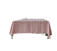 FJIXUO Couverture de Nappe Couleur Citrouille, Linge Coton évidé Orange, rectangulaire, fête du Festival d’Halloween, décoration intérieure pour Salle À Manger,Anniversaire(Pink,140x240cm)