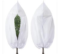 FJIXUO Lot de 4 Housses Protection for Plantes, Sacs Chauds d'hiver for protéger Les en Pot des Animaux Qui mangent Arbres la Cour pour Les Plantes en Pot(White,80x120cm)