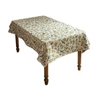 FJIXUO Nappe Pastorale Petite Nappe Basse fraîche littéraire rétro légère pour Salle À Manger,Anniversaire(White,140x220(cm))