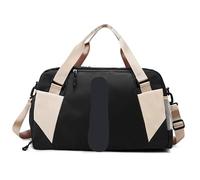 FJIXUO Sac de Sport étanche for Femme, Sac Yoga, Voyage, d'entraînement, bandoulière, Bagage, polochon pour La Forme Physique Et L'entraînement(Black)