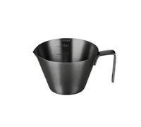 FJIXUO Tasse à mesurer le café expresso en acier inoxydable de 100ml, avec bec poignée, tasse mousse lait, outil Barista for la cuisine, 2 pièces Pour La Maison Et Le Bureau(Black)
