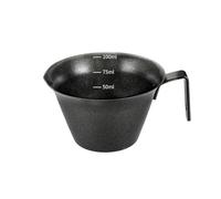 FJIXUO Tasse à mesurer le café expresso en acier inoxydable de 100ml, avec bec poignée, tasse mousse lait, outil Barista for la cuisine, 2 pièces Pour La Maison Et Le Bureau(Sky black)