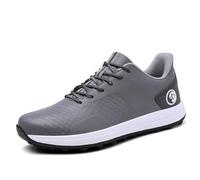 FJJLOVE Chaussures De Golf pour Homme Antidérapant Imperméable Décontracté Golf Baskets sans Pointes en Plein Air Nailless Walking Trainers,Gris,43 EU