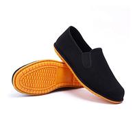 FJJLOVE Chaussures De Kung Fu Chaussures Martiales Chinoises Traditionnelles Pantoufles Douces Confortables Vieilles Chaussures De Tissu De Beijing,B,38