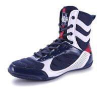 FJJLOVE Chaussures de Lutte pour Jeunes Filles et garçons Unisexes, en Mesh Respirant, Bottes de Boxe Pieds Nus légères, antidérapantes, Chaussures Montantes à la Cheville.,Bleu,37 EU