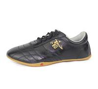 FJJLOVE Chaussures De Taekwondo Résistantes À l'usure, Karaté Boxe Chaussure Antidérapante Kung Fu Tai Chi Baskets pour Hommes Femmes Enfants Enfants Adolescent Adultes,Noir,42 EU