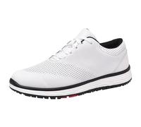 FJJLOVE Golfeurs sans Crampons imperméable à l'eau légère Chaussure de Golf antidérapante Confort décontracté Marche Chaussures de Sport,Blanc,42 EU